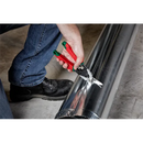 Tijeras de aviación para corte acodado a la derecha