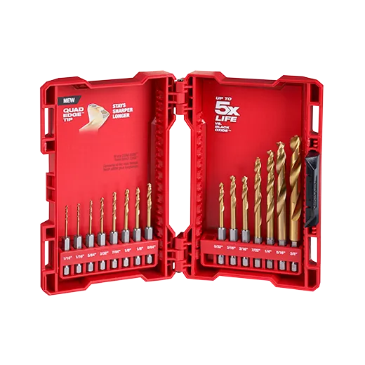 Juego de brocas de titanio SHOCKWAVE™ (15 piezas)