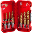 Juego de brocas de titanio SHOCKWAVE Impact Duty™ RED HELIX™ de 23 piezas