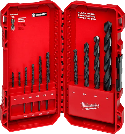Juego de brocas con acabado de óxido negro THUNDERBOLT® de 14 piezas