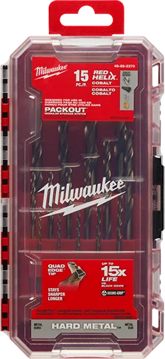 Juego de brocas de cobalto RED HELIX™ de 15 piezas