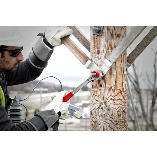 Llave de trinquete con alta maniobrabilidad para instalaciones eléctricas de alta tensión