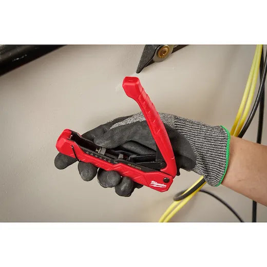 Pinza crimpeadora de compresión coaxial