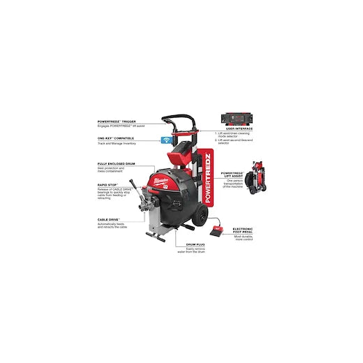 Kit de sonda para desatascador de tambor para alcantarillas MX FUEL™ con POWERTREDZ™ para 5/8" - ¾"