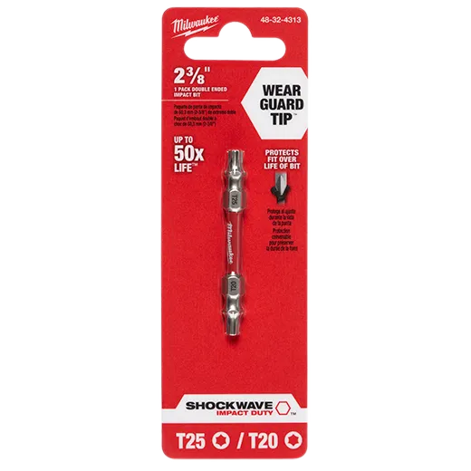 BROCA DE IMPACTO DE DOBLE PUNTA SHOCKWAVE T20/T25-4