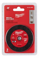 Disco De Corte 3in Para Metal 3 Piezas Milwaukee 49-94-3000