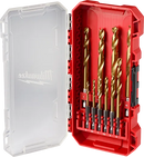 Juego de brocas de titanio métricas SHOCKWAVE Impact Duty™ RED HELIX™ de 10 piezas