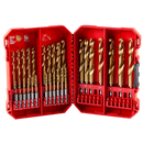 Juego de brocas de titanio métricas SHOCKWAVE Impact Duty™ RED HELIX™ de 29 piezas