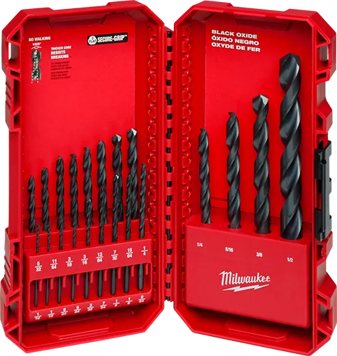 Juego de brocas con acabado de óxido negro THUNDERBOLT® de 21 piezas