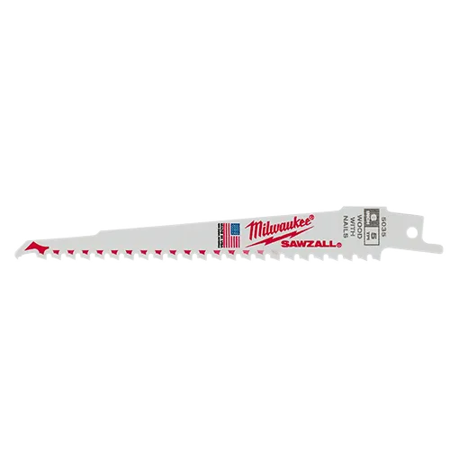 Hojas Sawzall® de 6" y 5 TPI (paquete de 50 unidades)