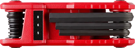 Juego de 8 llaves hexagonales plegables - Métrico