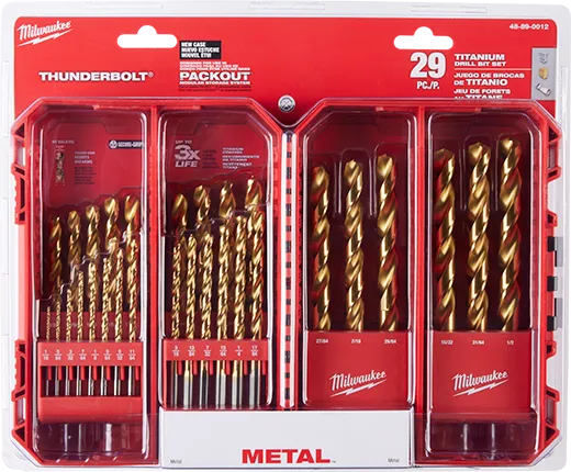 Juego de brocas recubiertas de titanio THUNDERBOLT® (29 piezas)