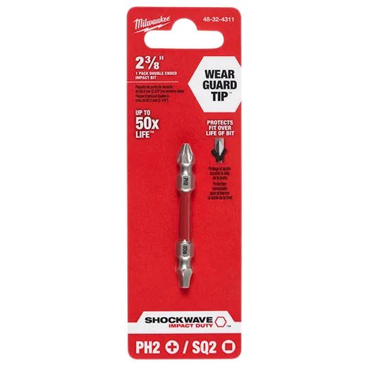 BROCA DE IMPACTO DE DOBLE PUNTA SHOCKWAVE PH2/SQ2-4