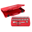 Juego de trinquete con boca de 3/8" y cubos SAE, 29 piezas con CUATRO CARAS PLANAS