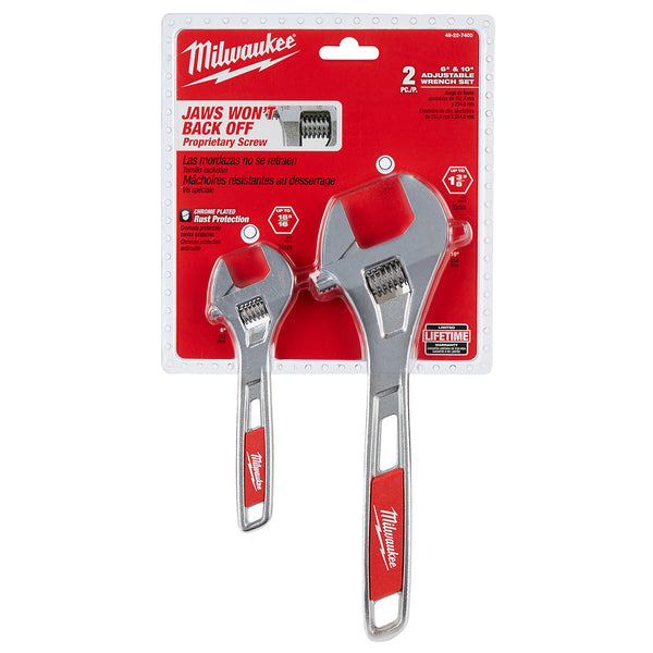 2 piezas Juego de llaves ajustables de 6" y 10" 48-22-7400
