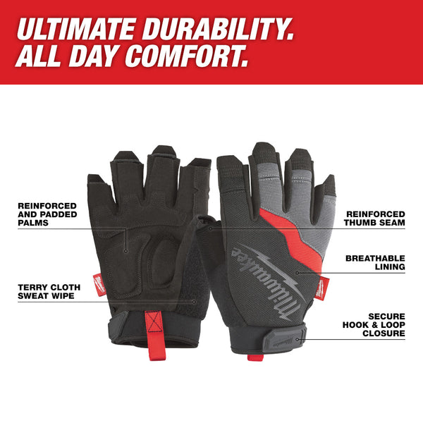 GUANTES DE RENDIMIEMTO PARA EL TRABAJO SIN DEDOS Medianos 48-22-8741