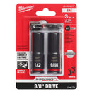 3PC SHOCKWAVE Impact Duty™ Juego de dados de 6 puntos profundos SAE con impulsor de 3/8" 49-66-4417