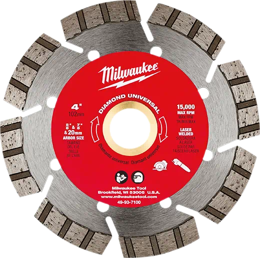 Hojas turbo universales segmentadas de diamante